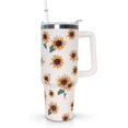 thumbnail image 1 of Gobelet 40 Oz avec Poignée et Paille Isolé Double Paroi en Acier Inoxydable Tasse de Voyage Boîte Cadeau Gobelet Réutilisable Tasse de Café de Voyage pour Bureau Tasse de Bière Isolée Portable pour Boissons Chaudes et Froides, 1 of 5
