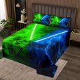 thumbnail image 2 of Erosebridal Lightsaber Coverlet Set Queen for Teens, Rectangle Geometric Bedding Set, Modern Fashion Decor, 2 of 5
