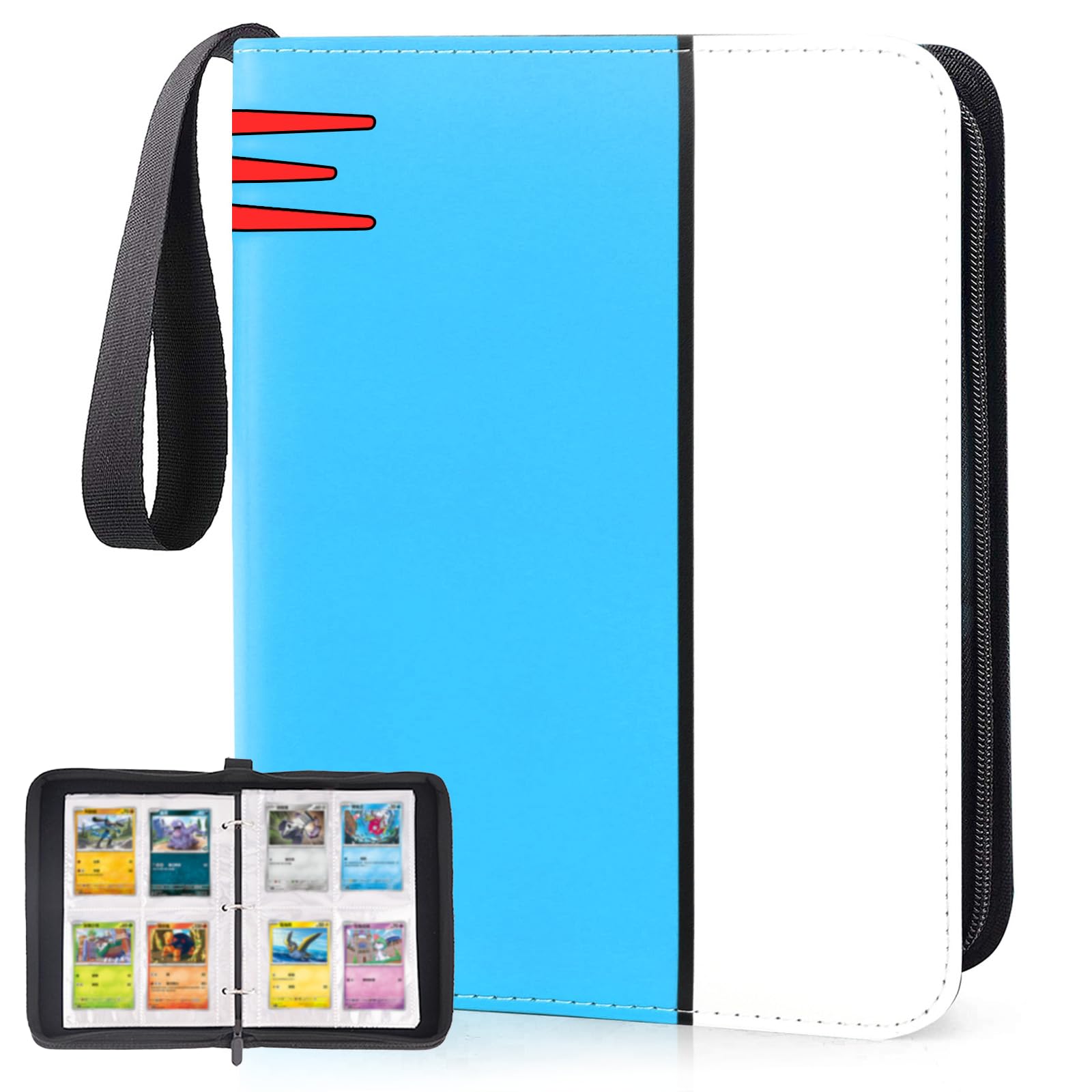 Classeur 400 Pochettes 50 Pages Classeur Cartes à Collectionner 400