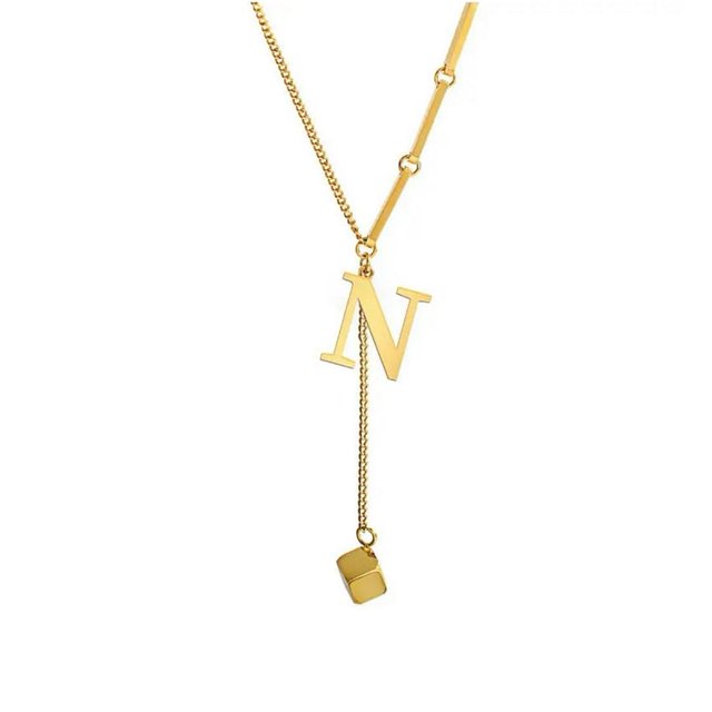 Pendentif Alphabet 26 Lettres Collier Lettre Initiale Mode pour Femmes P8K9