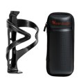 thumbnail image 1 of WEST BIKING WEST BIKING Hard Shell Cycling Tool Canister with Water Bottle Holder, Compact Storage Box for Bike Accessories, Carbon Texture Design, Rainproof PVC Leather, Glossy/Textured Black Options, 1 of 6