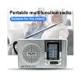 thumbnail image 1 of BC-R2048 Mini Radio Pocket Size Telescopic Antenna Battery Powered Portable AM FM Radio for Elder-Silver Gray, 1 of 5