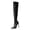 Black, variant on jsaierl Women's Patent Leather PU Thigh High Boots Pointed Toe Side Zipper Stiletto High Heel Over The Knee Boots