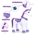 thumbnail image 3 of PonyCycle Ride-On Unicorn Toy for Kids, No Battery Riding Toy with Hand Brake, Indoor Outdoor Use, Ages 3–4, Purple, E313, 3 of 5