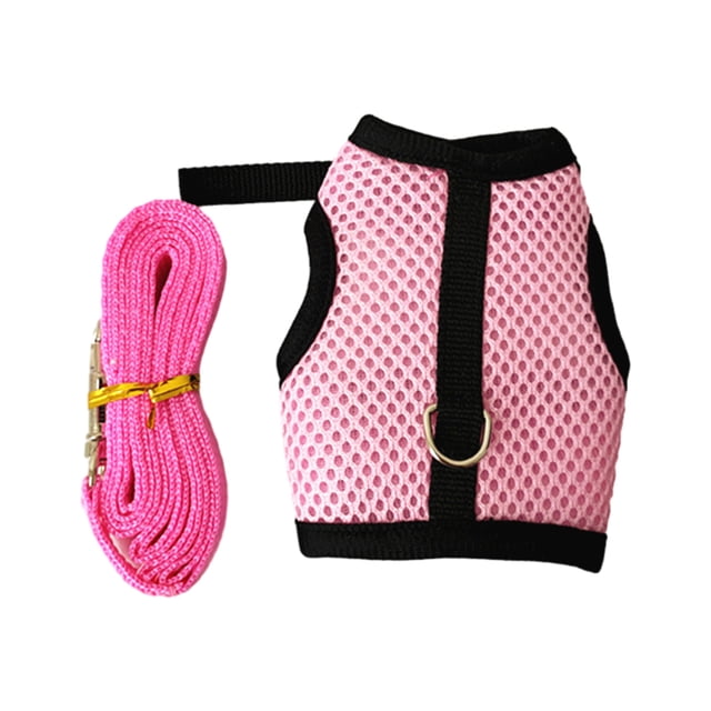 Wweixi Wide Application Small Pet Harness Fashionable And Cute Breathable Pink M
