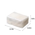 thumbnail image 3 of Meitianfacai Folding Plastic Storage Box For Storage Under The Bed Odorless Moistureproof Trash Can Suitable For Pillows Coats Blankets White Translucent, 3 of 7