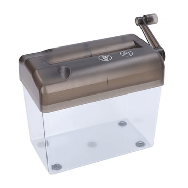 Paper Shredder, Fully Transparent Design Portable Paper Shredder A6 Paper Cutting Tool Simple Operation Compact Structure 1L Capacity Manual Paper Shredder Mini Hand Shredder For