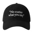 thumbnail image 1 of TIEVOSA Big Head Round Baseball Cap Four Seasons Embroidered Face Small Wide Curved Cap（Black）, 1 of 3