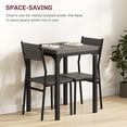 thumbnail image 4 of HOMCOM Ensemble de Table à Manger pour 2, Table et Chaises de Cuisine, Effet Bois Gris, 4 of 10