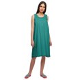 thumbnail image 2 of Moomaya Solid Sleeveless Nightdress For Ladies Button Placket Nightwear, 2 of 6