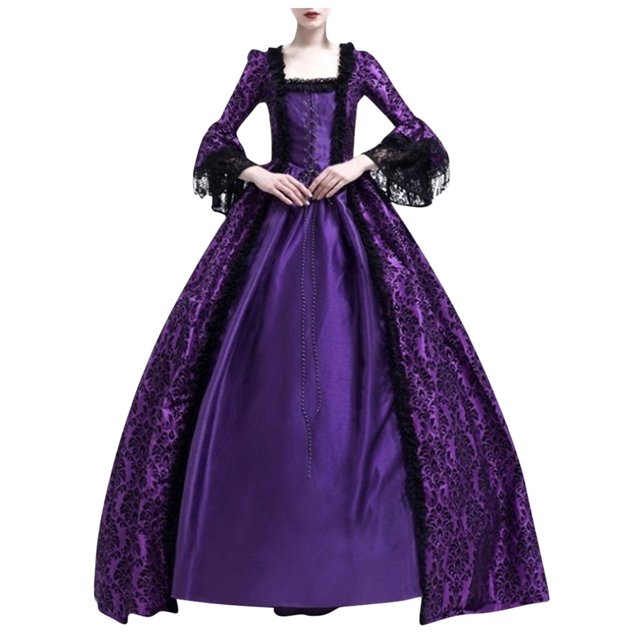 UPPADA Liquidation Robes Vintage de Cocktail pour Femmes Robe Maxi des Années 1950 Robes à Manches Évasées Robe de Mariage Corset Robe de Bal Robes pour Femmes Robe de Thé Vintage Formelle