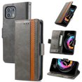 thumbnail image 1 of Case for Motorola Moto Edge 20 Lite Cover Leather Wallet Folio Case Book Design Flip Magnetic Closure - Grey, 1 of 5