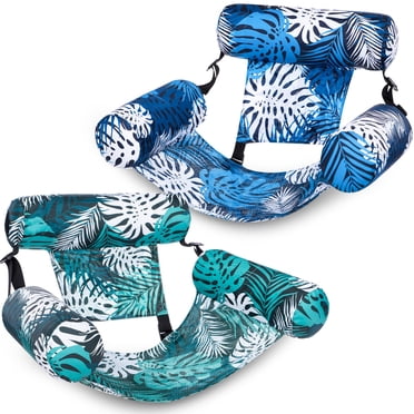 Joyfy 2 Paquets Flotteurs de Piscine Chaises Adulte, Chaises Longues Flottantes Gonflables, Nouilles de Piscine Gonflables pour Adulte Usage Intensif, Chaise Flottante pour Fête Été Eau Plage Lac Plaisir