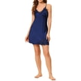 thumbnail image 1 of INSPIRE CHIC Nuisette d'Été en Satin pour Femme Aguichant Lingerie Robe Bleu G, 1 of 5