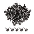 thumbnail image 1 of Unique Bargains 12x19mm Mini Brads Round Paper Fasteners for Art Crafting, Dark Grey 100pack, 1 of 5