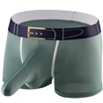 thumbnail image 1 of Lovzfmll Men's Underwear, Solid Color Stretchy Sports Boxers, Breathable Comfort Boxer Briefs, 1 of 3