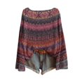 thumbnail image 1 of WTXUE Chandail Rétro Fair Isle pour Femmes, Imprimé Artistique, Vintage, Col Rond, Haut à Enfiler Léger, Hauts Bohèmes, Tribal Ethnique, Graphique, Tricot Court, Bohème, Manches Longues, Épaules Tombantes, Chandail à Enfiler, Rose Vif, G, 1 of 3