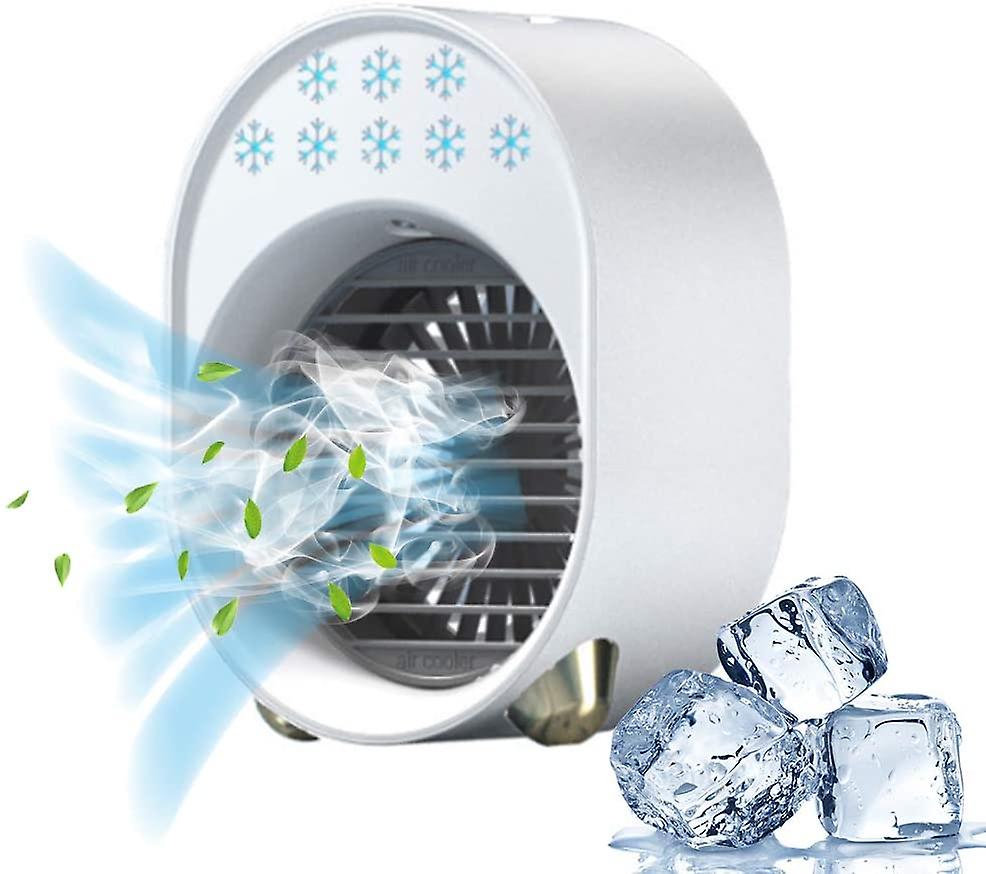 Rechargeable Usb Air Conditioner Portable Air Conditioner Fan-white