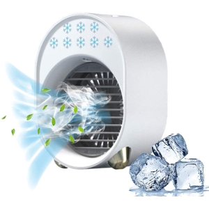 Rechargeable Usb Air Conditioner Portable Air Conditioner Fan-white