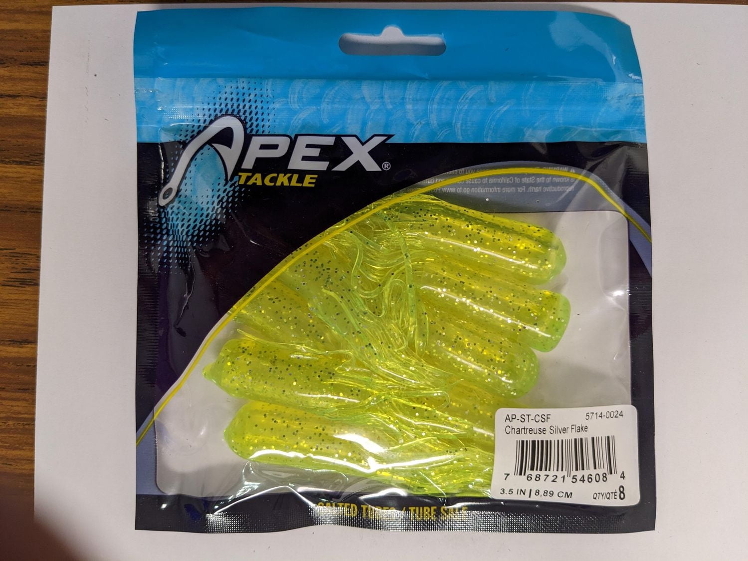 Apex Ap-ST-CSF Tableau en tubes salés en flocons d'argent, 3,5 pouces, paquet de 8