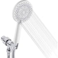 thumbnail image 1 of Livearty (TM) Shower Head, High Pressure Handheld Showerhead with Hose, 5 Settings White Finished Hand Held Rainfall Shower Set- Including Bracket Teflon Washer, 1 of 8