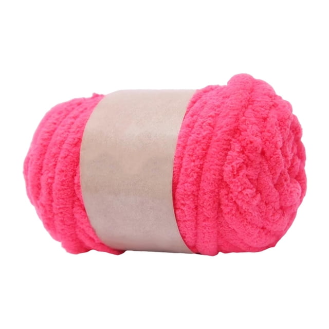 GUOOL Chunky Wool Yarn Hand Knitting Soft Giant Wool Yarn Threads Bulky Yarn for Throw rose red