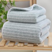pstuiky Towel & Bath Towel 1-Piece Set Soft & Absorbent Face & Body Towel Green, Gray, Coffee, Pink 35X75Cm & 70X140Cm