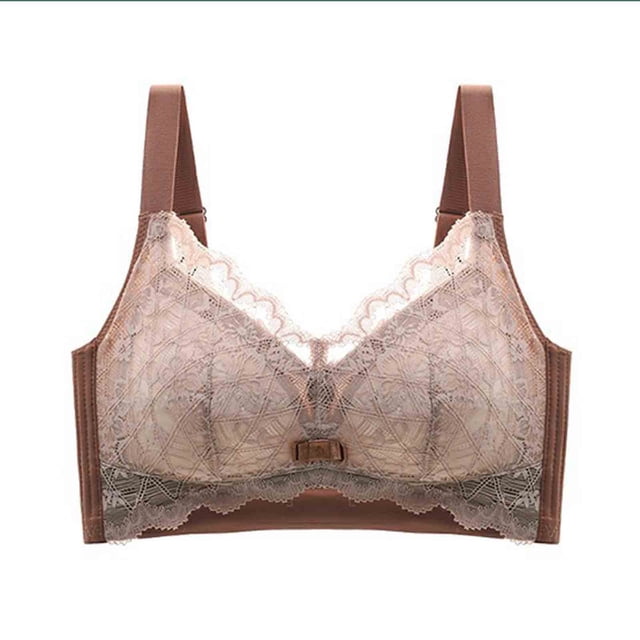 Cute Bralettes for Women Padded Bra Feature V-Neck Training Bra Style W-1590 Beige 38D