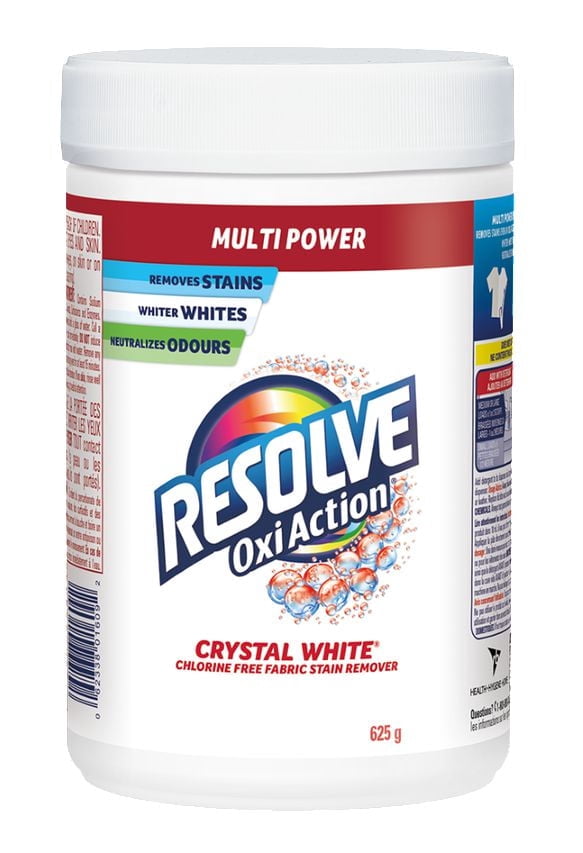 Resolve, Multi Power, Oxi-Action, Amazing Stain Remover, In-Wash Powder, Whites, 625g