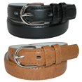 thumbnail image 1 of CTM® Ceinture Habillée en Cuir de Base pour Enfant (Lot de 2 Couleurs), 1 of 3