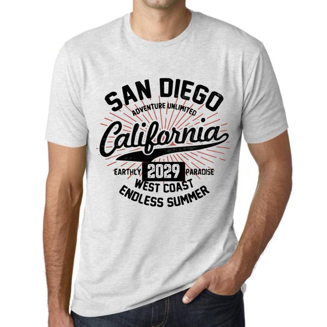 T-Shirt Graphique pour Homme San Diego California Sans Fin Été 2029