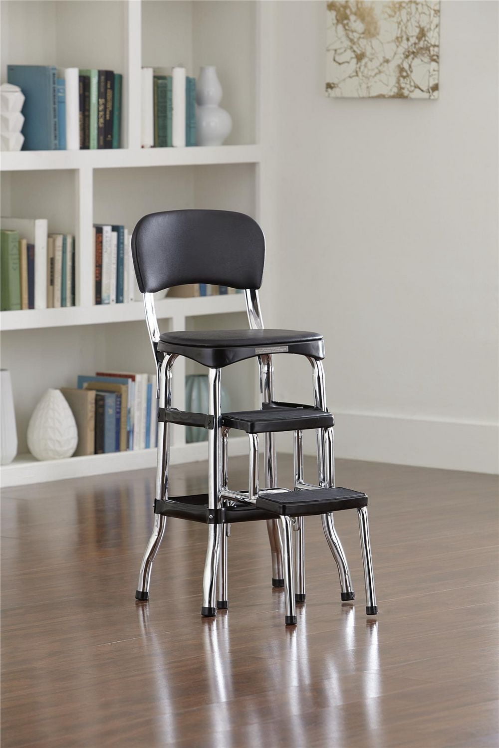 COSCO Stylaire Retro Chair + Step Stool with Pull-Out Steps