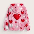 thumbnail image 5 of PMVFHDE Sweat à Capuche à Manches Longues pour Filles Adolescentes Imprimé Cœur Tenues de la Saint-Valentin Hauts Mignons pour Filles Chandails en Molleton Mode Rose, 3-4 Ans, 5 of 5