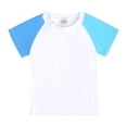 thumbnail image 3 of Économies d'Automne! HVOBTTY Ensemble Décontracté 2 Pcs pour Fille à Manches Courtes, Ensemble 2 Pcs pour Fille à Couleur Unie avec Encolure Ronde Filetée, Manches Courtes et Shorts Bleu Pâle, 60, 3 of 4
