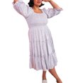 thumbnail image 4 of Fortune Mommy and Me Dresses Matching Set Summer Boho Dress Square Neck Ruffle Sleeves Floral Dress, 4 of 9