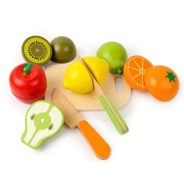 Children Wooden Kitchen Simulation Play House Toy Puzzle Magnetic Vegetables Fruit Cecilia Colorful Mini Toy Model Birthday Gift