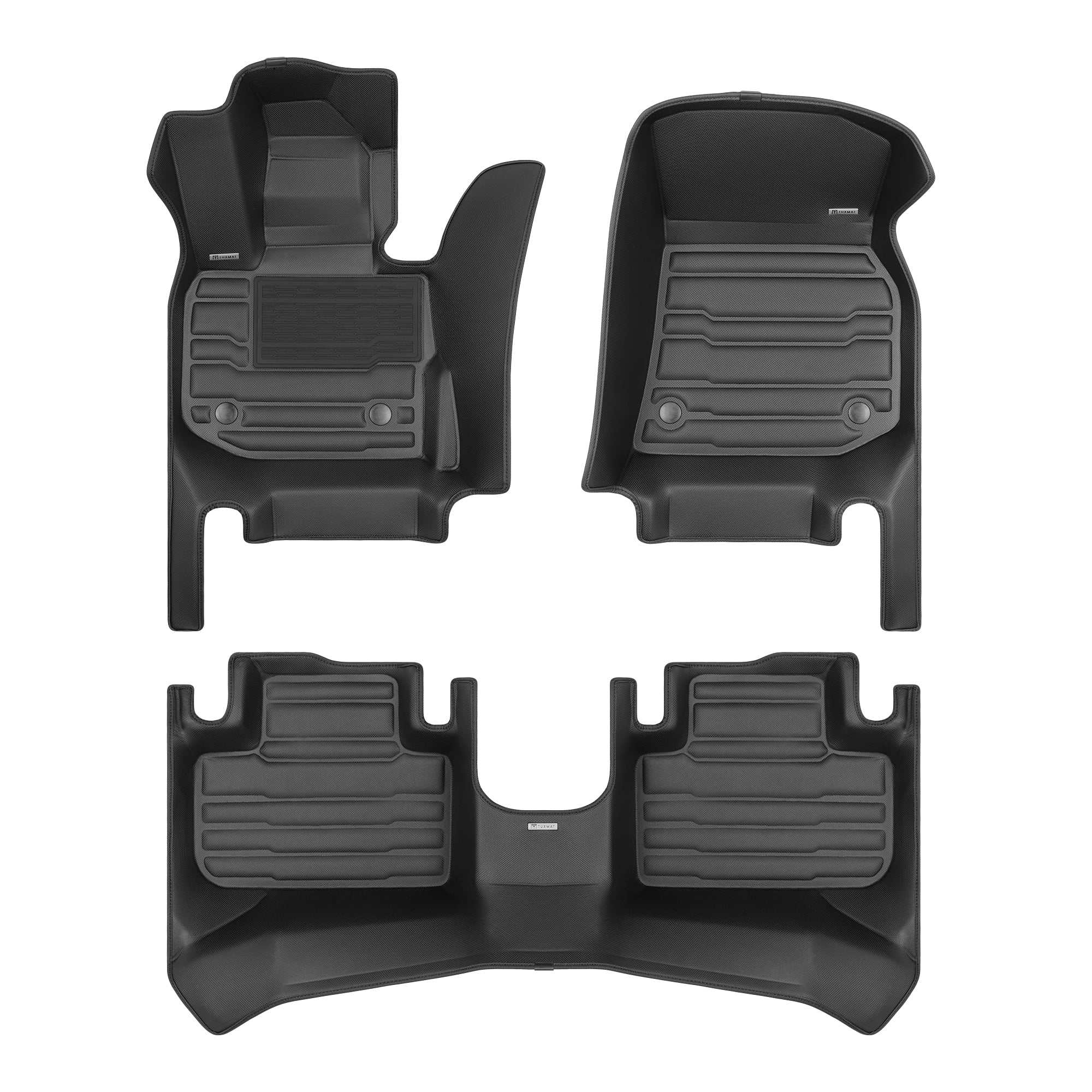 TuxMat - For BMW X3 2018-2024 Models - Custom Car Mats - Maximum Coverage, All Weather, Laser Measured - This Full Set Includes 1st and 2nd Rows