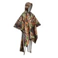 thumbnail image 1 of S SERENABLE Poncho de Pluie à Capuche Imperméable Léger Réutilisable Imperméable Cape de Pluie pour Brun, 1 of 9