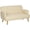 Cream White, variant on HOMCOM 2 Seater Sofa Couch with 8.3" Thick Padding and Wood Legs, Black