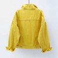 thumbnail image 4 of jsaierl Women Spring And Autumn Coats Warm Solid Long Sleeve Denim Jacket Outerwear, 4 of 6