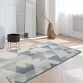 thumbnail image 1 of JV Home Area Rug Arrow Grey 4'x6' Washable Carpet Anti Slip, 1 of 6