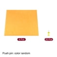 thumbnail image 3 of Unique Bargains Self Adhesive Wall Square Bulletin Felt Board Tile with Push Pin, Yellow 4 Pack, 3 of 5