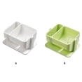 thumbnail image 3 of keepw Plastic Makeup Sponge Bracket Washable Reusable Wall-mounted Self-adhesive 2 Compartment Rotating Puff Draining Holder Green, 3 of 8