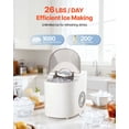 thumbnail image 2 of VEVOR Countertop Ice Maker, 7 Cubes Ready in 6 Mins, 26 lbs per Day, Self-Cleaning Portable Machine with Ice Scoop, Ice-Making Machine with 2 Sizes Bullet Ices, 2 of 9