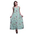 thumbnail image 1 of Bimba Rayon Floral Womens Adjustable Spaghetti Strap Long Maxi Print Dress Bohemian-X-Large, 1 of 1