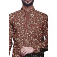 thumbnail image 4 of BESTMAN Chemise Décontractée Imprimée pour Hommes Coupe Ajustée à Boutons Manches Longues, 4 of 5