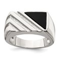 thumbnail image 1 of Bague en Onyx pour Homme en Argent Sterling 925, 1 of 2