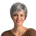 thumbnail image 1 of Xuanheng Glossy Short Curly s Human Hair Pixie Cut for Women, 1 of 8