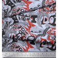 thumbnail image 4 of Soimoi Silk Fabric Food,Animals & Text Decor Fabric Printed Yard 42 Inch Wide, 4 of 5
