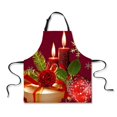 thumbnail image 3 of GUOOL Christmas Adults Chef Apron for Kitchen Festive Cooking Baking Candle Candle 1, 3 of 6